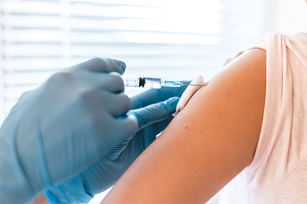 patient getting their vaccine