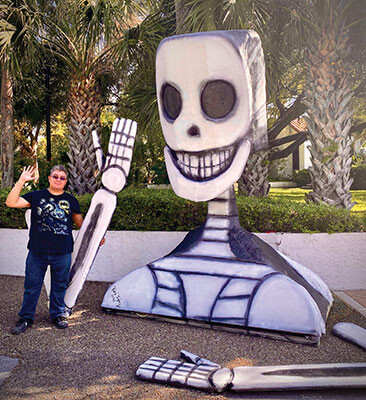 Celebrate the Health of Your calavera sculpture SHES SMILING