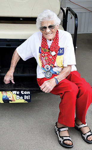 20230329 Rosie Story Louise on Golf Cart web